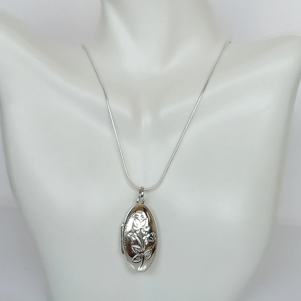 Clear Locket - 925 Sterling Silver - Holds Cherished Items or Keepsakes